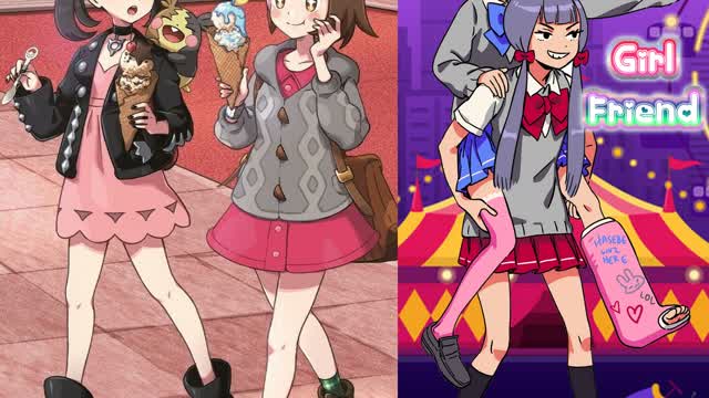 Pokemon Sword & Shield: Gloria X Marnie + River City Girls 2: Hasebe X Mami Custom Wallpapers