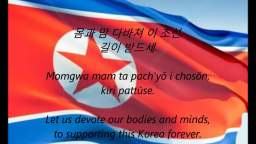 North Korean National Anthem - Aegukka (KO-EN)